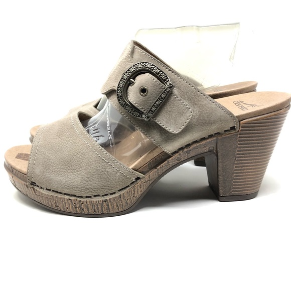 Dansko Ramona Sandals Taupe Nubuck Leather Size 42 - Picture 6 of 11
